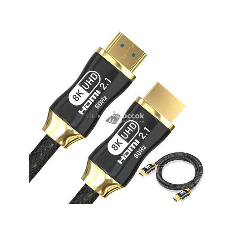Image of HDMI 2.1 videó kábel Ultra High Speed 8K 60Hz 4K 120Hz HQ arany 1.5m