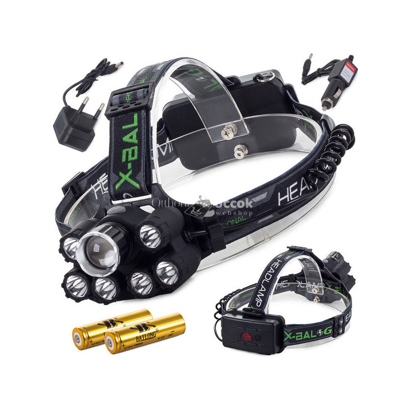 Image of Fejlámpa 7x LED UV fényforrással - Bailong Cree XM-L T6