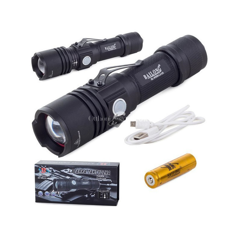 Image of Taktikai Bailong Cree LED XM-L3-U3 USB zseblámpa