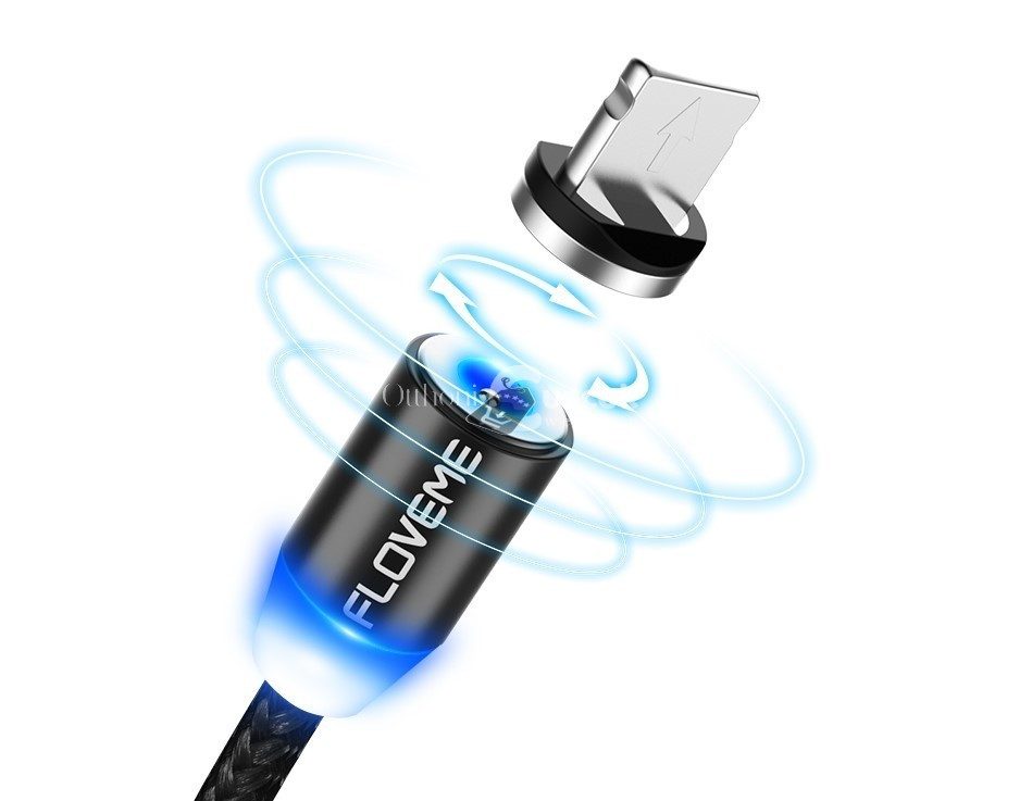 Image of Mágneses, 1 méteres világító lightning kábel