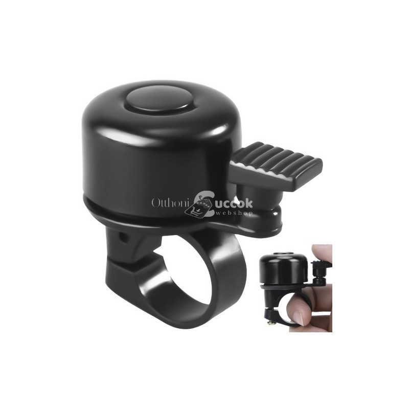 Image of Kerékpár csengő - fekete, bicikli harang, kerékpár kellék, bicikli tartozék, bicikli kiegészítő, kerékpár felszerelés