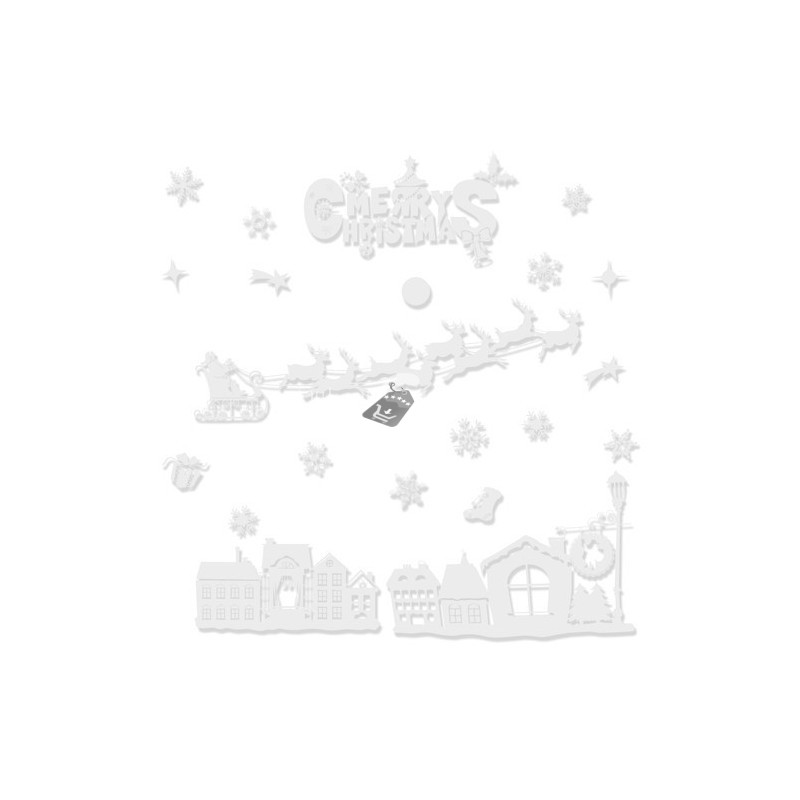 Image of Karácsonyi ablakmatrica Ruhhy 22305 - karácsonyi dekoráció, ünnepi ablak dísz, karácsonyi ajtódekoráció